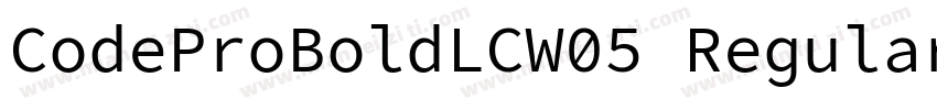CodeProBoldLCW05 Regular Regular字体转换